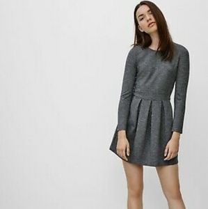 Talula Dark Grey Tartine Long Sleeve Dress Small